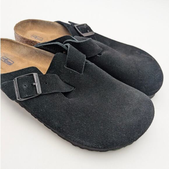 Birkenstock Boston Soft Footbed Suede Black Suede Unisex Clogs US W10/M8 EU41 - Picture 10 of 13
